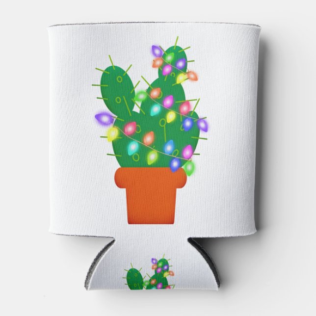 Rafraîchisseur Pour Canette arbre de Noël de cactus (Devant)