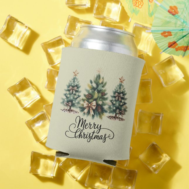 Rafraîchisseur Pour Canette Arbre de Noël joyeux léopard Coquette Bow Noël (Été in situ)