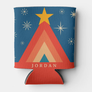 Rafraîchisseur Pour Canette Arbre de Noël Super minimaliste rouge et bleu rétr