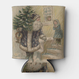 Rafraîchisseur Pour Canette Arbre de Noël vintage Père Noël