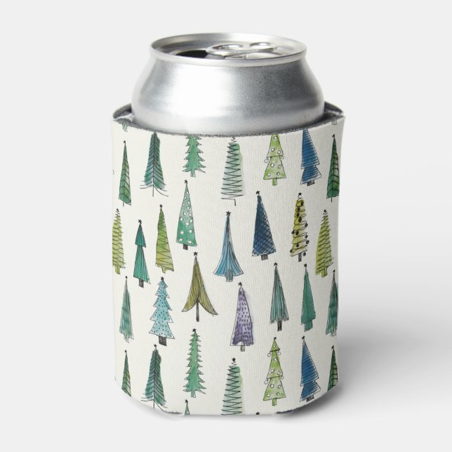 Rafraîchisseur Pour Canette Arbres de Noël modernes Motif illustré (Can devant)