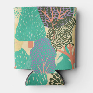 Rafraîchisseur Pour Canette Arbres stylisés : Motif lumineux de la forêt