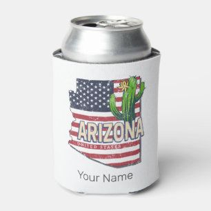 Rafraîchisseur Pour Canette Arizona State États-Unis Carte Retro Vintage USA