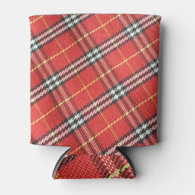 Rafraîchisseur Pour Canette Arrière - plan de texture Tartan classique (Devant)