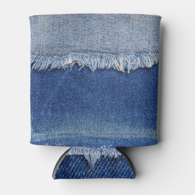 Rafraîchisseur Pour Canette Arrière - plan de tissu Denim Jeans déchiré (Devant)