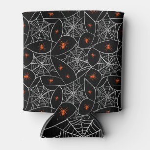 Rafraîchisseur Pour Canette Arrière - plan web d'Halloween et araignées.
