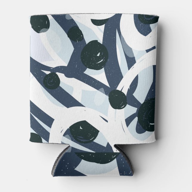 Rafraîchisseur Pour Canette Art Abstrait : Illustration de peinture transparen (Devant)