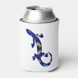 Rafraîchisseur Pour Canette Art bleu de reptile de lézard de Gecko de motif d