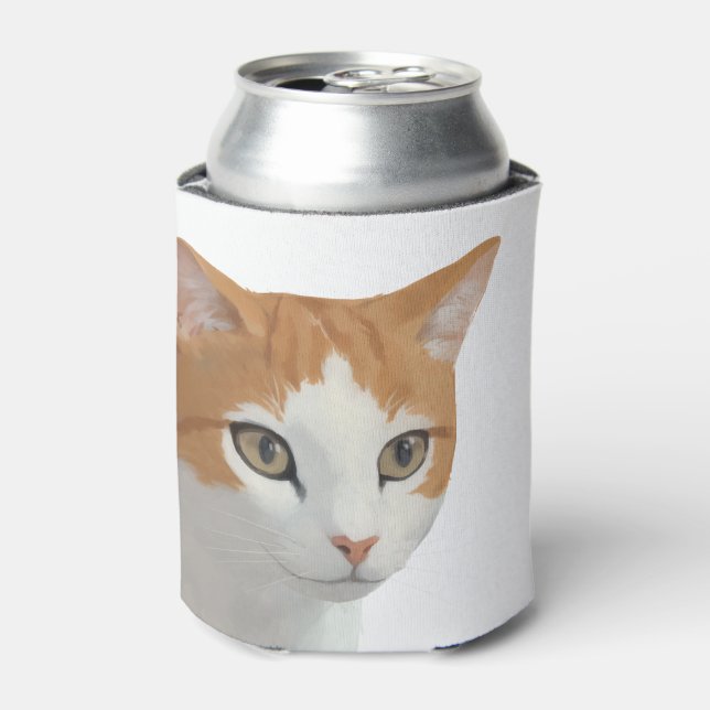 Rafraîchisseur Pour Canette Art de chat roux adorable (Can devant)