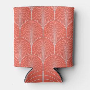 Rafraîchisseur Pour Canette Art déco gris-rouge, papier peint vintage.