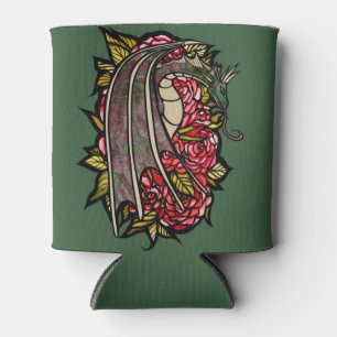 Rafraîchisseur Pour Canette Art Dragon Roses Rouge