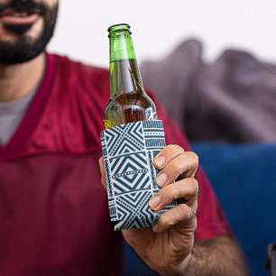 Rafraîchisseur Pour Canette Art Motif tribal bleu