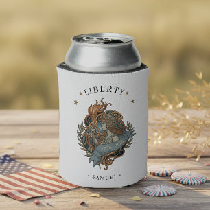 Rafraîchisseur Pour Canette Art Nouveau Lady Liberty USA 250 Motif ID1303