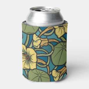 Rafraîchisseur Pour Canette Art Nouveau Nasturtium Bleu Or floral Verneuil