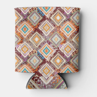 Rafraîchisseur Pour Canette Art tribal ethnique, géométrie abstraite.