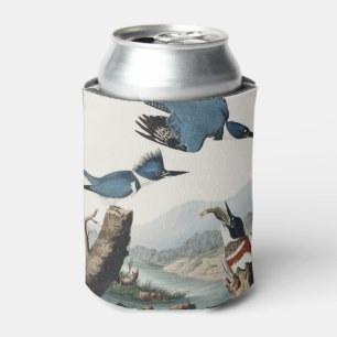 Rafraîchisseur Pour Canette Art vintage d'oiseau martin-pêcheur à ceinture d'A
