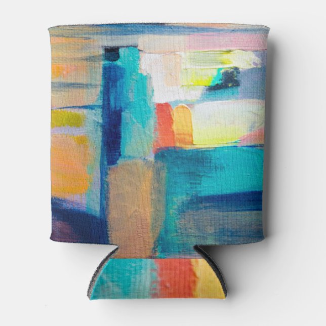 Rafraîchisseur Pour Canette Artistérie Abstraite de texture à l'huile (Devant)