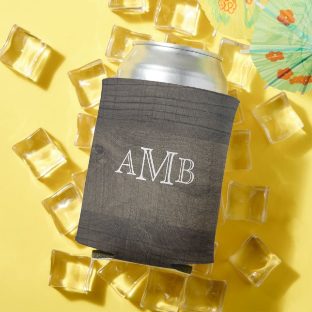 Rafraîchisseur Pour Canette Aspect Bois Monogrammé  (Été in situ)