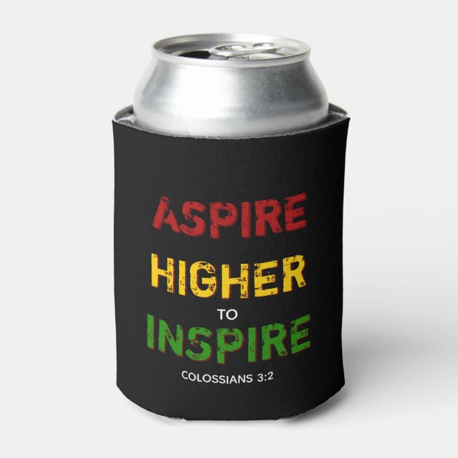 Rafraîchisseur Pour Canette ASPIRE PLUS HAUT POUR INSPIRER BHM Motivational (Can devant)