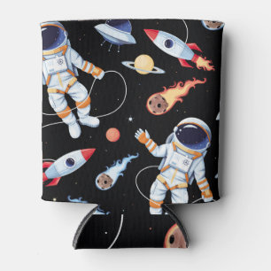 Rafraîchisseur Pour Canette Astronaut Rocket : Espace Vintage Motif sans joint