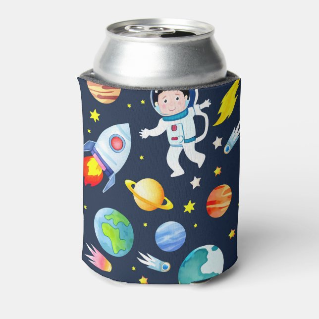 Rafraîchisseur Pour Canette Astronaute dans l'espace Planètes et fusées Motif (Can Dos)