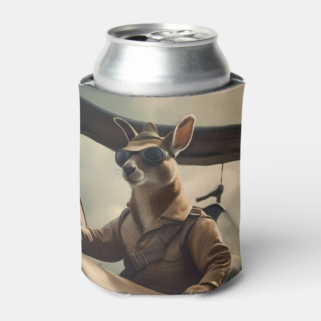 Rafraîchisseur Pour Canette Aussie Kangaroo Avion Pilote, (Can devant)