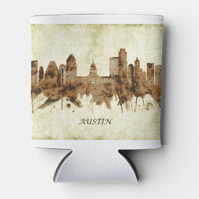 Rafraîchisseur Pour Canette Austin Texas Cityscape (Devant)