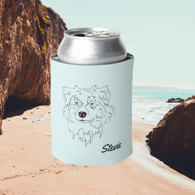 Rafraîchisseur Pour Canette Australian Shepherd dessin chien Can Cooler (Créateur téléchargé)