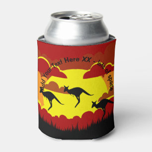 Rafraîchisseur Pour Canette Australie Kangaroo Rouge Noir Jaune Porte-Stubb