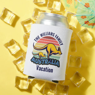 Rafraîchisseur Pour Canette Australie Voyage Cute Kangaroo Sunset Custom