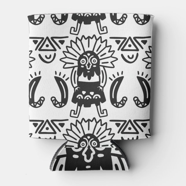 Rafraîchisseur Pour Canette Aztec Art - Motif Lizard (Devant)