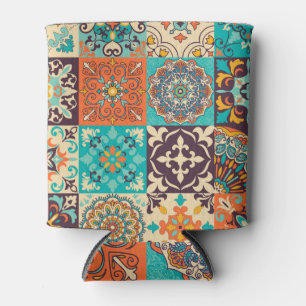 Rafraîchisseur Pour Canette Azulejos Carreaux portugais Boho Patchwork