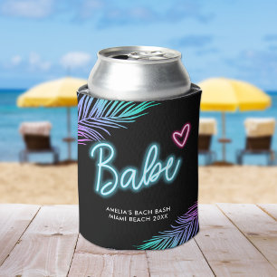 Rafraîchisseur Pour Canette Babe Neon Bleu et rose Bach Tropical