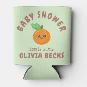 Rafraîchisseur Pour Canette Baby shower orange de Little Cutie