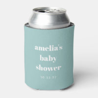 Baby shower personnalisé Aqua Blue Minimalist