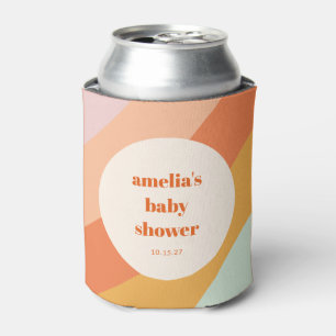 Rafraîchisseur Pour Canette Baby shower personnalisé Retro Mint Orange Boho St