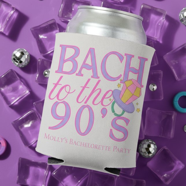 Rafraîchisseur Pour Canette Bach to the 90s - Retro Bachelorette Party Design (Bring the ultimate throwback energy with this playful “Bach to the 90s” design!)