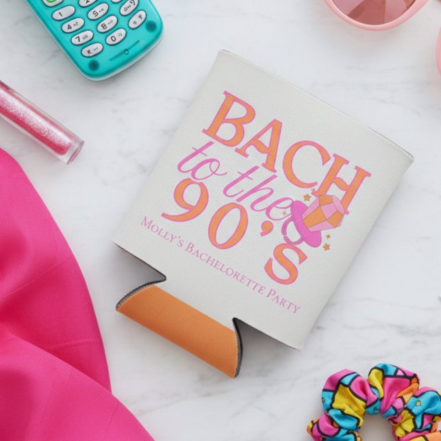 Rafraîchisseur Pour Canette Bach to the 90s - Retro Bachelorette Party Design (90s Retro Bachelorette Can Cooler)