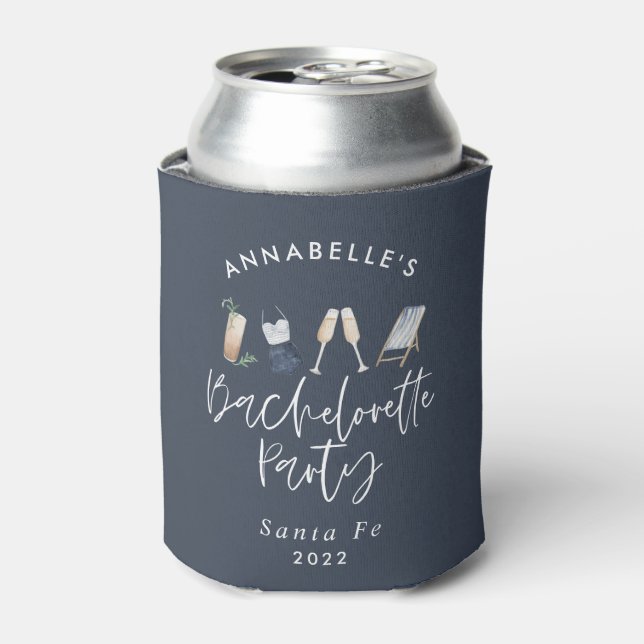 Rafraîchisseur Pour Canette Bachelorette de script de cocktail moderne girly b (Can devant)