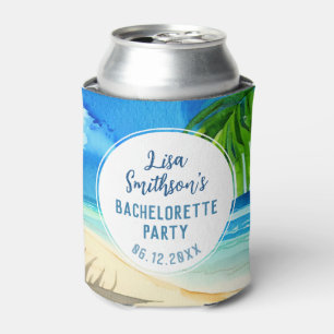 Rafraîchisseur Pour Canette Bachelorette personnalisée Cute Tropical Beach