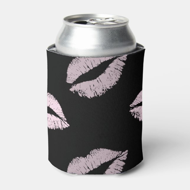 Rafraîchisseur Pour Canette Baisers Rose Argenté (Can devant)