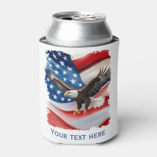 Rafraîchisseur Pour Canette Bald Eagle & US Drapeau 4 juillet
