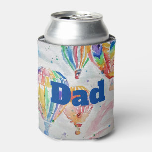 Rafraîchisseur Pour Canette Ballons à air chaud coloré aquarelle peinture