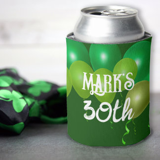 Rafraîchisseur Pour Canette Ballons verts d'anniversaire irlandais