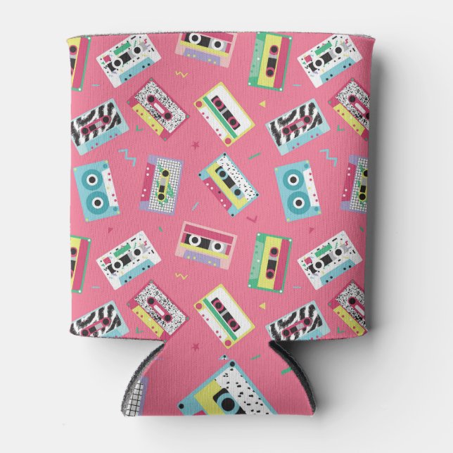 Rafraîchisseur Pour Canette Bandes audio rétro : Style des années 80. (Devant)