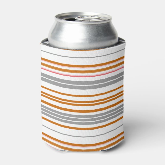 Rafraîchisseur Pour Canette Bandes marron gris mignonne (Can devant)