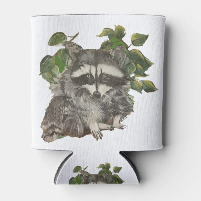 Rafraîchisseur Pour Canette Bandit Black White Raccoon Trash Panda (Devant)
