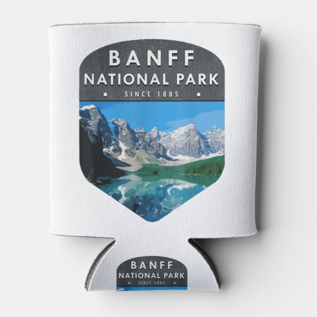 Rafraîchisseur Pour Canette BANFF National Park T Shirt Hiking Tee Wanderlust. (Devant)