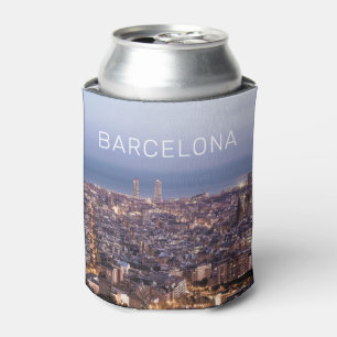Rafraîchisseur Pour Canette Barcelone Catalogne Sunset Skyline Espagne Citysca