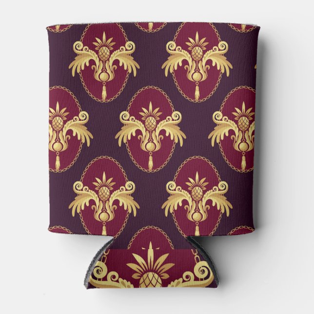 Rafraîchisseur Pour Canette Baroque Gold Sconce Magenta Motif (Devant)